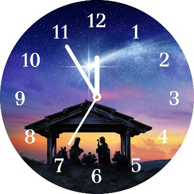 Relógio de parede Redondo-Presépio Jesus