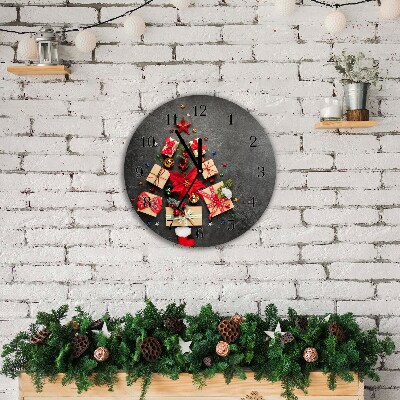 Relógio de parede Redondo-Presentes Árvore de Natal Abstrata