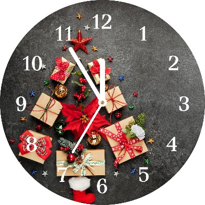 Relógio de parede Redondo-Presentes Árvore de Natal Abstrata