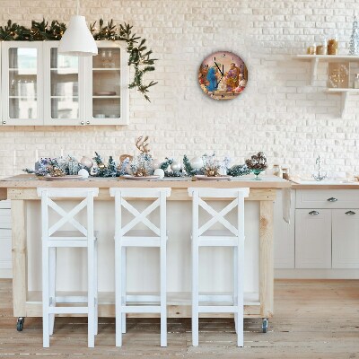 Relógio de parede Redondo-Presépio Jesus