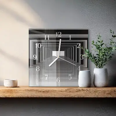 Relógio decoração túnel 3D