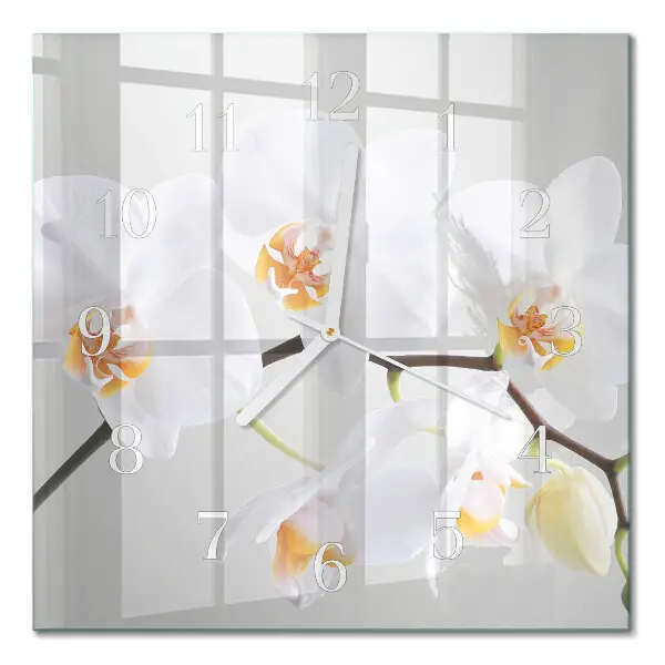 Relógio quadrado Orquídea