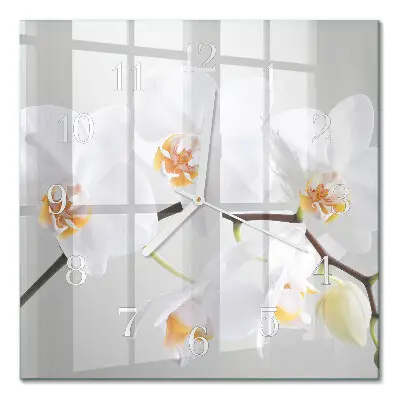 Relógio quadrado Orquídea