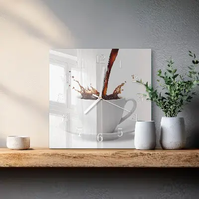 Relógio decoração Uma xícara de café