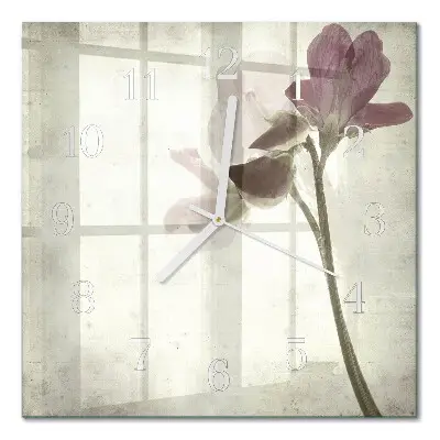 Relógio quadrado Flor vintage