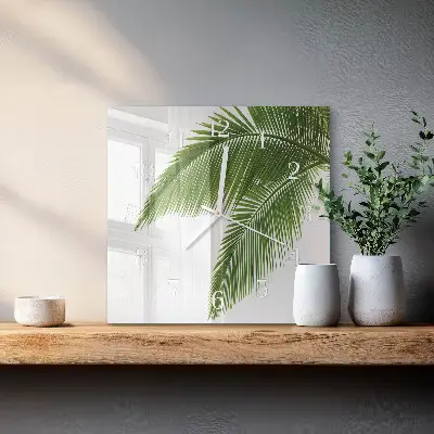 Relógio decoração Folhas de palmeira