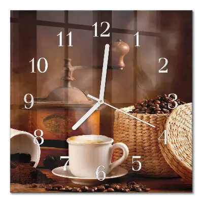 Relógio decoração Uma xícara de café