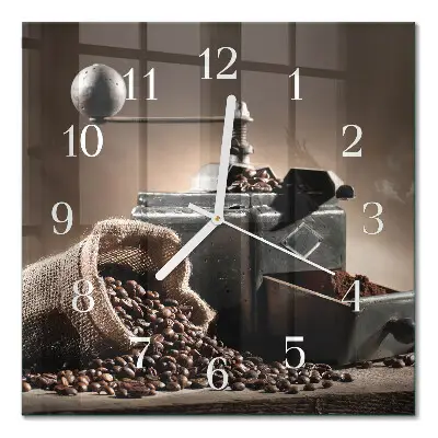Relógio decoração moedor de café