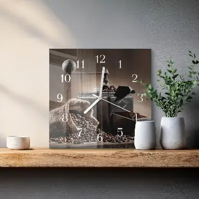Relógio decoração moedor de café