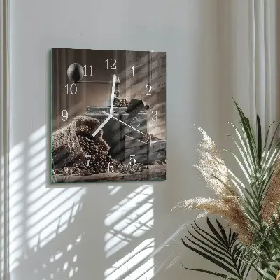 Relógio decoração moedor de café