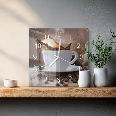 Relógio quadrado Café