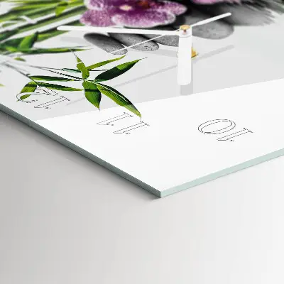 Relógio decoração Pedras e orquídeas