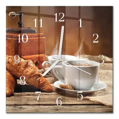 Relógio quadrado moedor de café