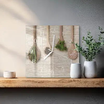 Relógio decoração Colher de pau
