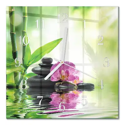 Relógio decoração Spa de orquídeas