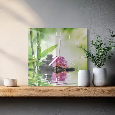 Relógio decoração Spa de orquídeas