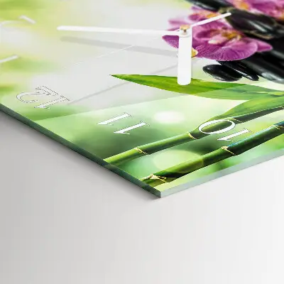 Relógio decoração Spa de orquídeas