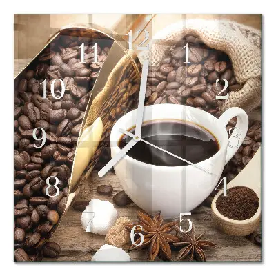 Relógio quadrado Café