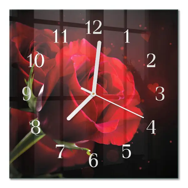 Relógio quadrado Rosas