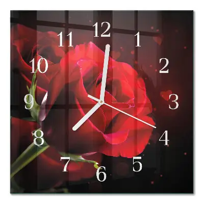 Relógio quadrado Rosas