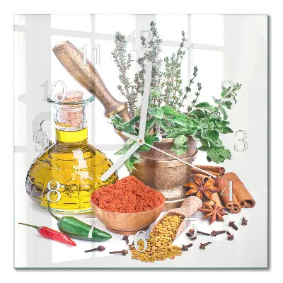 Relógio decoração Especiarias