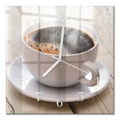 Relógio quadrado Café
