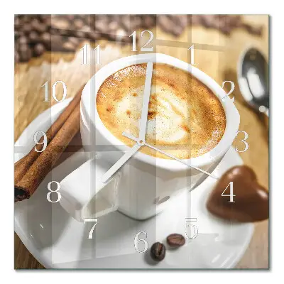 Relógio quadrado Café