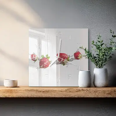 Relógio decoração Morangos na água