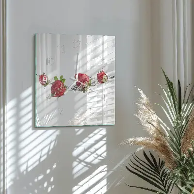 Relógio decoração Morangos na água