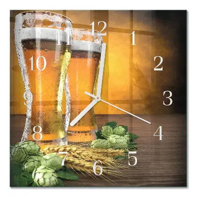 Relógio decoração Copos de cerveja