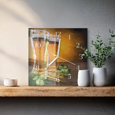 Relógio decoração Copos de cerveja