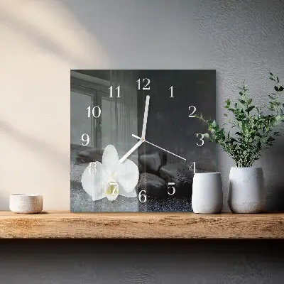 Relógio decoração Flor e pedras