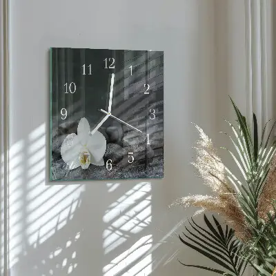 Relógio decoração Flor e pedras