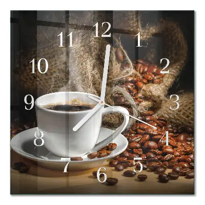Relógio quadrado Café