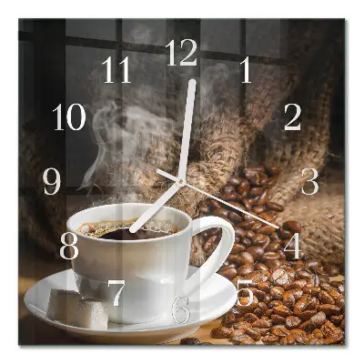 Relógio quadrado Café