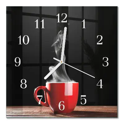 Relógio decoração Uma xícara de café