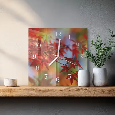 Relógio decoração Folhas de bordo