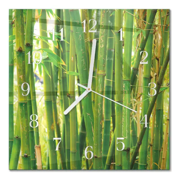 Relógio quadrado Bambu