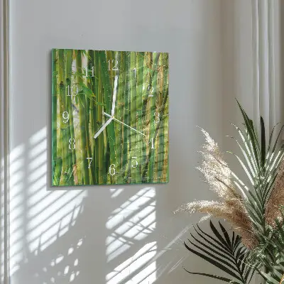 Relógio quadrado Bambu