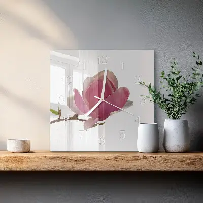 Relógio decoração Flor de magnólia