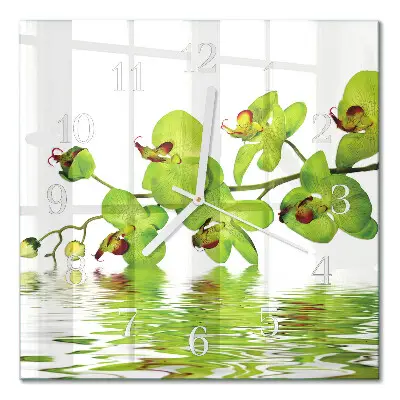 Relógio quadrado Orquídea