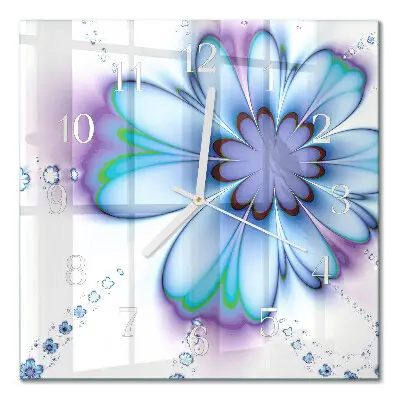 Relógio quadrado Flor