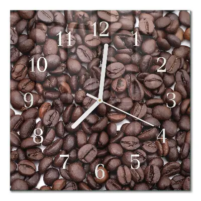 Relógio quadrado Grãos de café