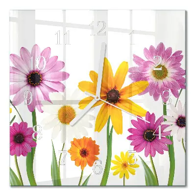 Relógio quadrado Flores