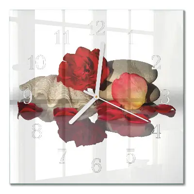 Relógio decoração Tigela de rosas
