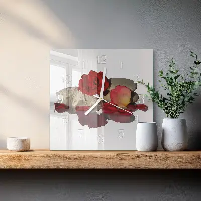 Relógio decoração Tigela de rosas