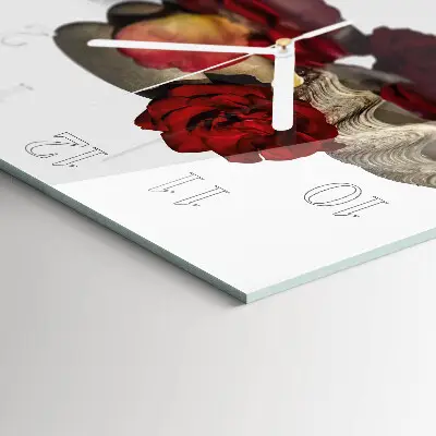 Relógio decoração Tigela de rosas