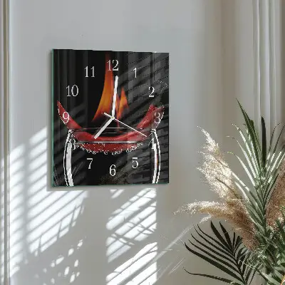 Relógio decoração pimenta ardente