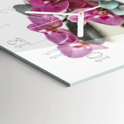 Relógio quadrado Orquídeas
