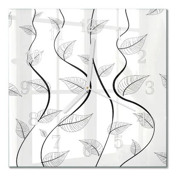 Relógio decoração Arte com Folhas